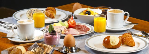 Restaurant menu on table